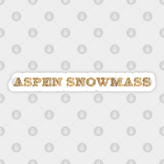 Aspen Snowmass Sticker by leewarddesign